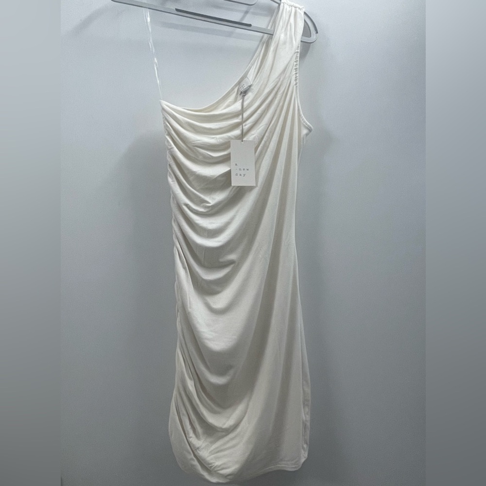 One Shoulder Ruched Mini Dress